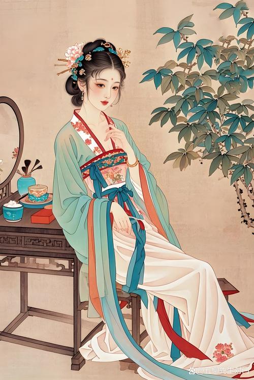 古代郎才女貌绘画
