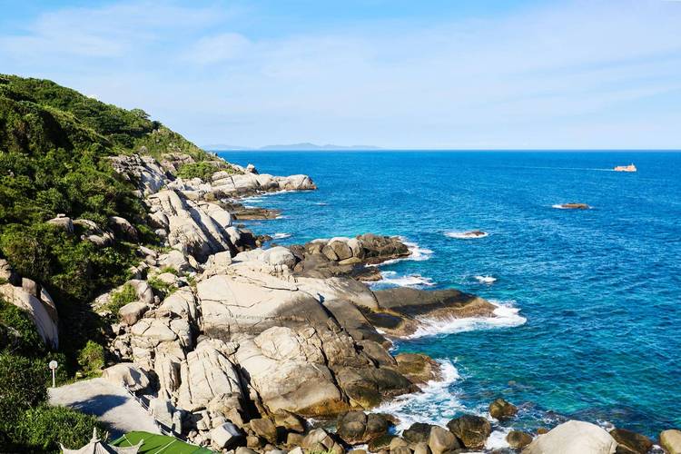 中国海南蜈支洲岛渐变海岸海景