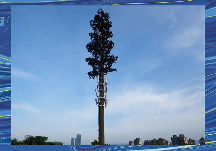 城市中伪装成路灯的5G微基站实景