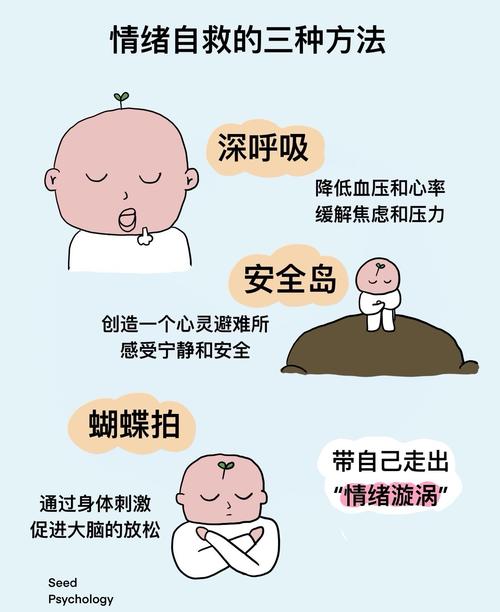 家庭教育情绪急救三步法示意图
