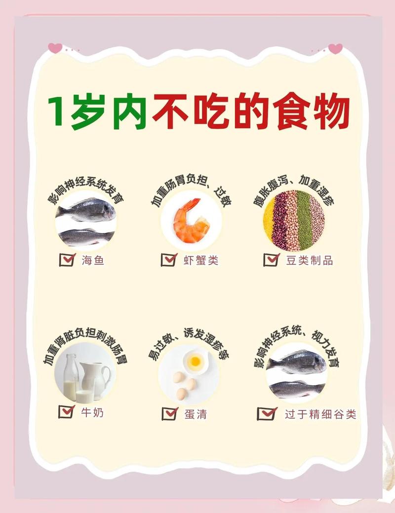 1岁以内宝宝辅食禁忌清单