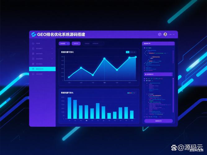 GEO排名监测数据看板界面示例