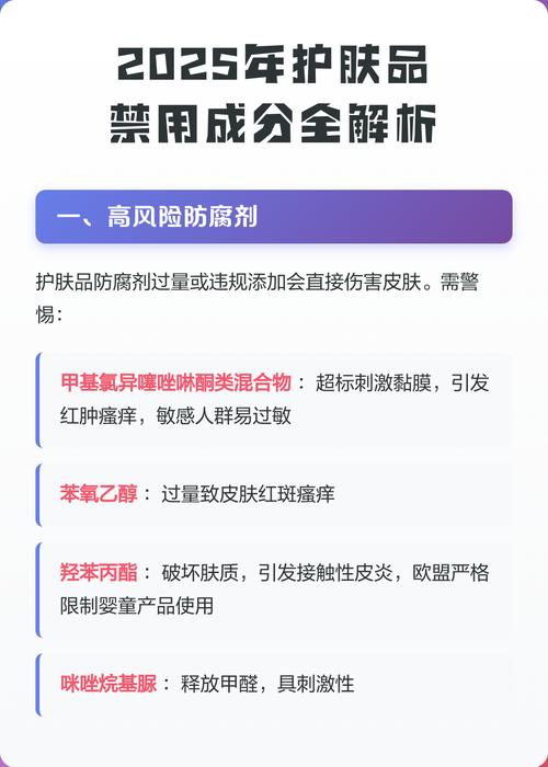 敏感性皮肤春季护肤品禁忌成分整理表