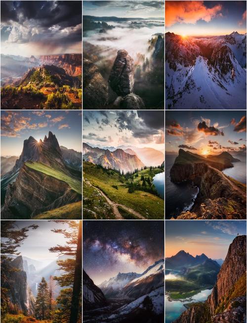Unsplash网站高品质风景摄影作品网格展示