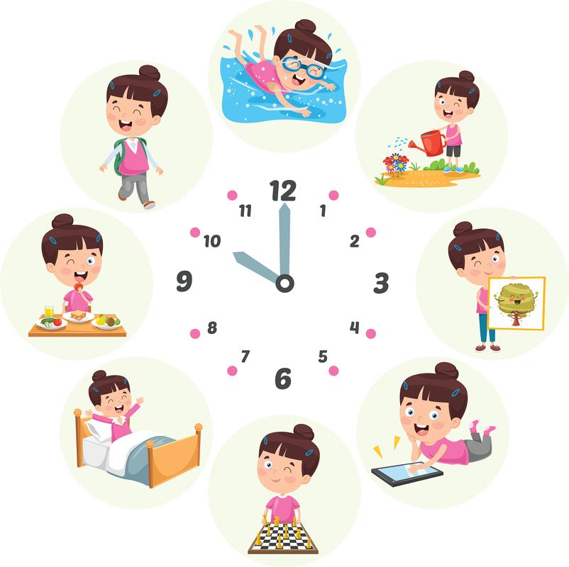 幼儿早起作息时间培养清晨阳光闹钟场景