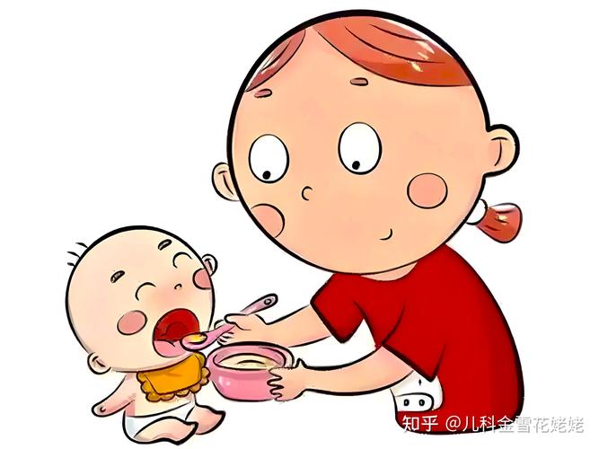 宝妈喂宝宝吃饭宝宝扭头推开食物实拍场景