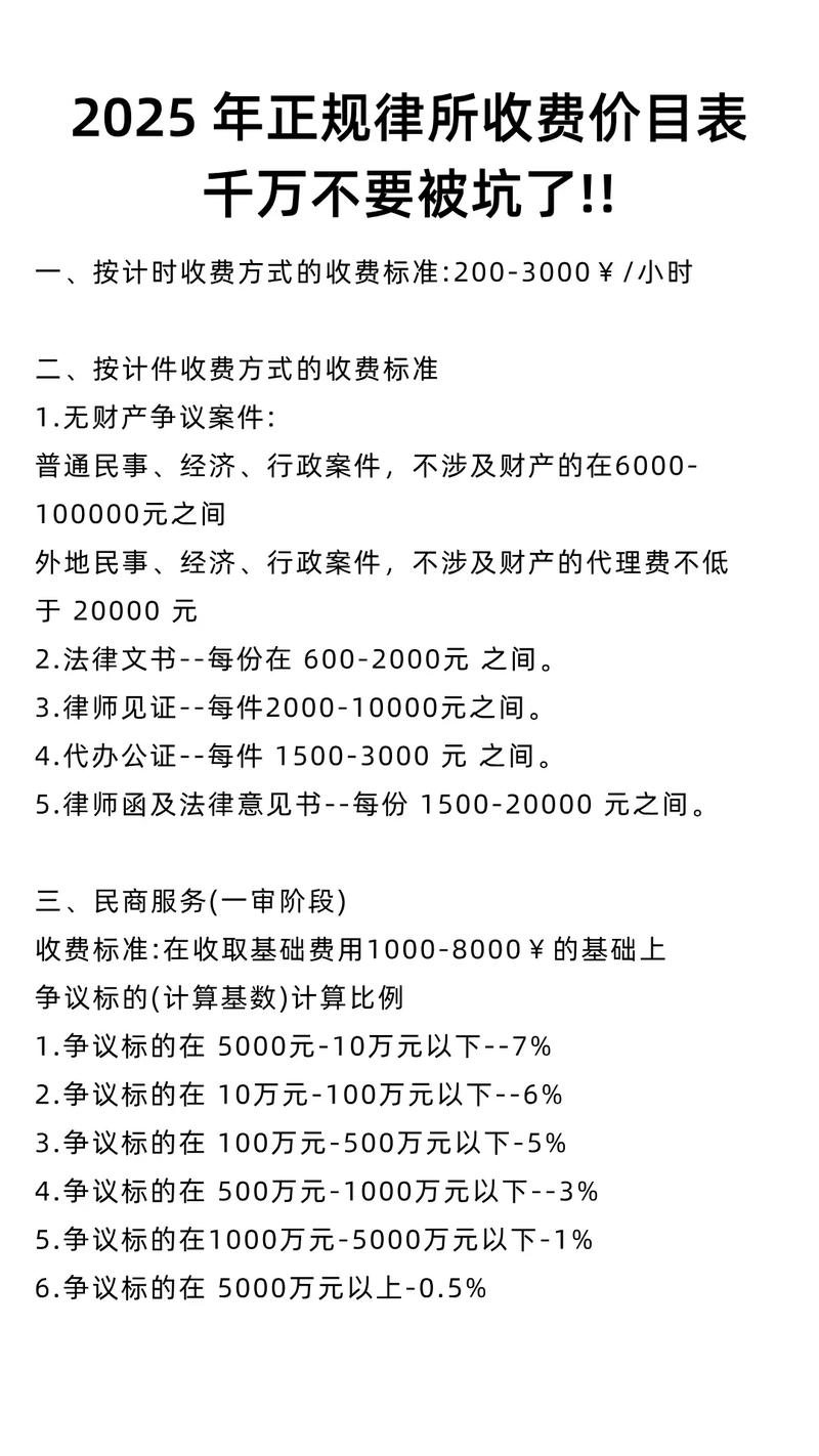 继承律所收费与避坑常识