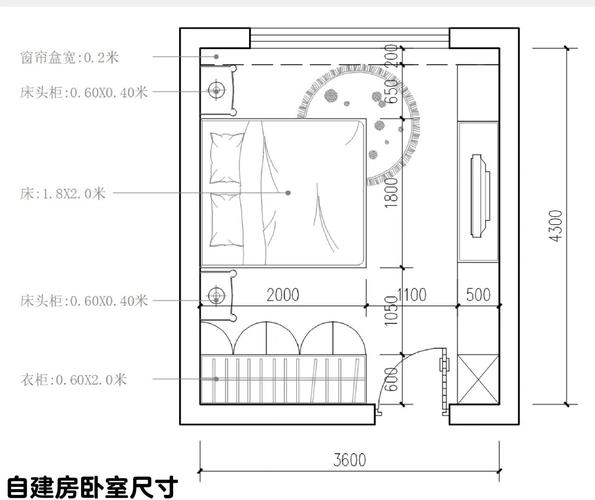 卧室布局尺寸详细标注图