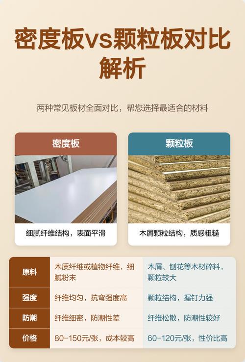 颗粒板密度板实物对比图