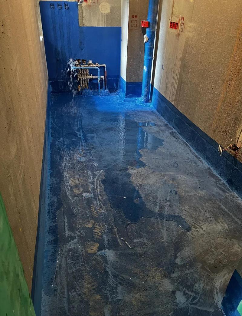高级感家装开放式厨房防水施工实景