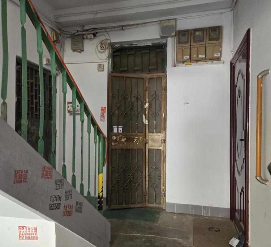 城中心老破小学区房小区楼道实景