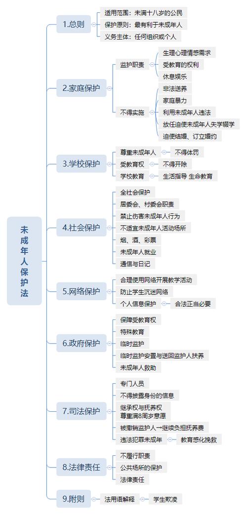 未成年人保护权益分类示意图