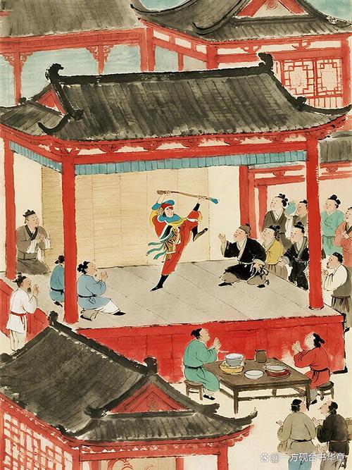 宋代勾栏瓦舍戏剧表演壁画