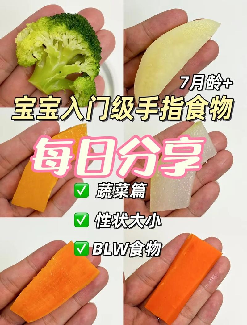 婴儿自主进食手指食物蔬菜条