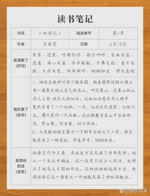 小学生皱着眉头翻阅《西游记》原著,旁边堆满字典和笔记