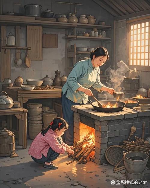 妈妈边做饭边听妈妈播客的日常场景