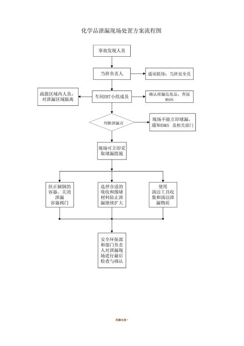 化学品泄漏应急处置流程图