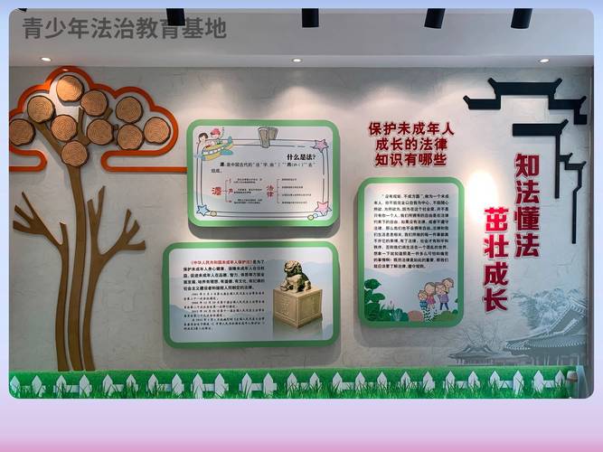 社区未成年人法治教育宣传栏实拍