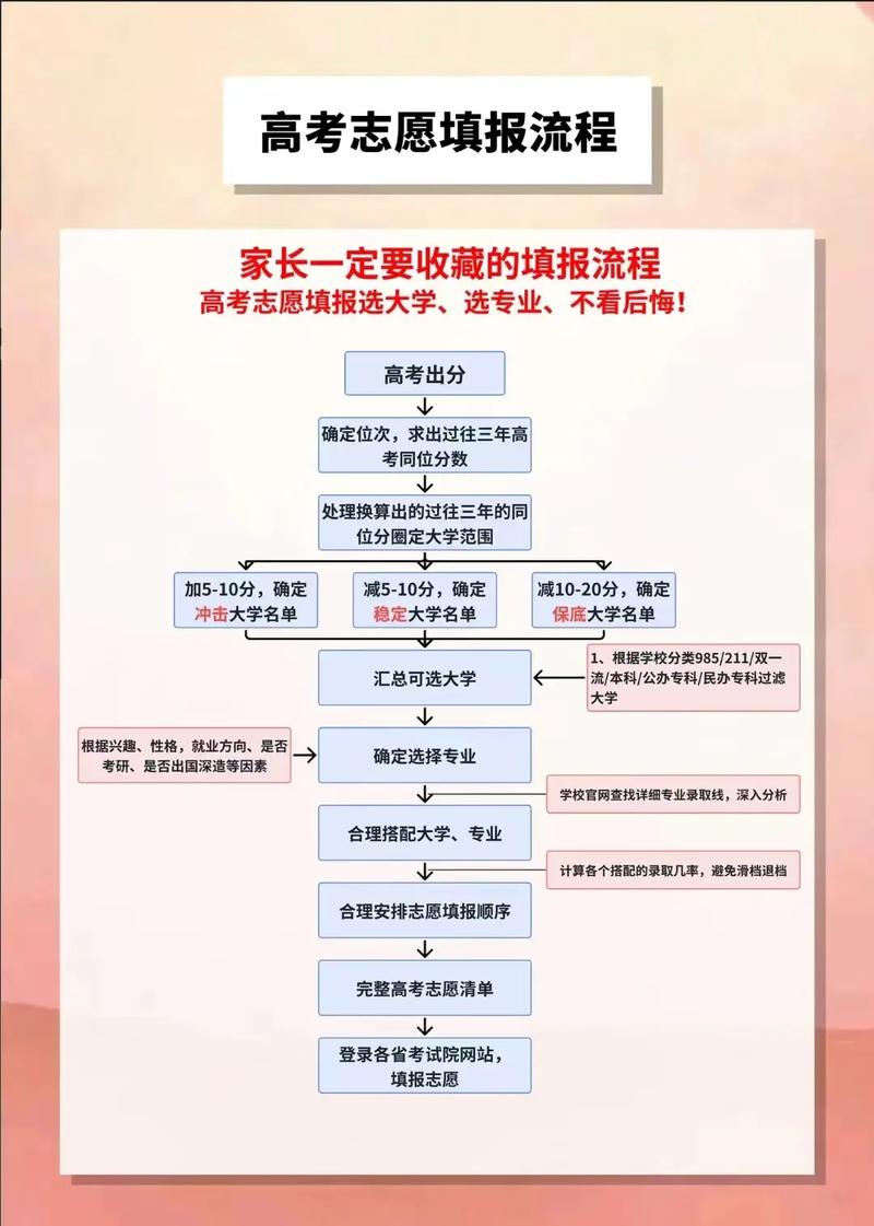 高考志愿定向培养招生流程图