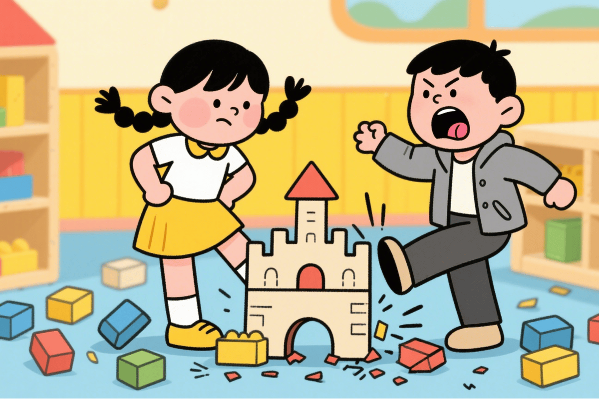 幼儿争抢玩具物权意识启蒙场景