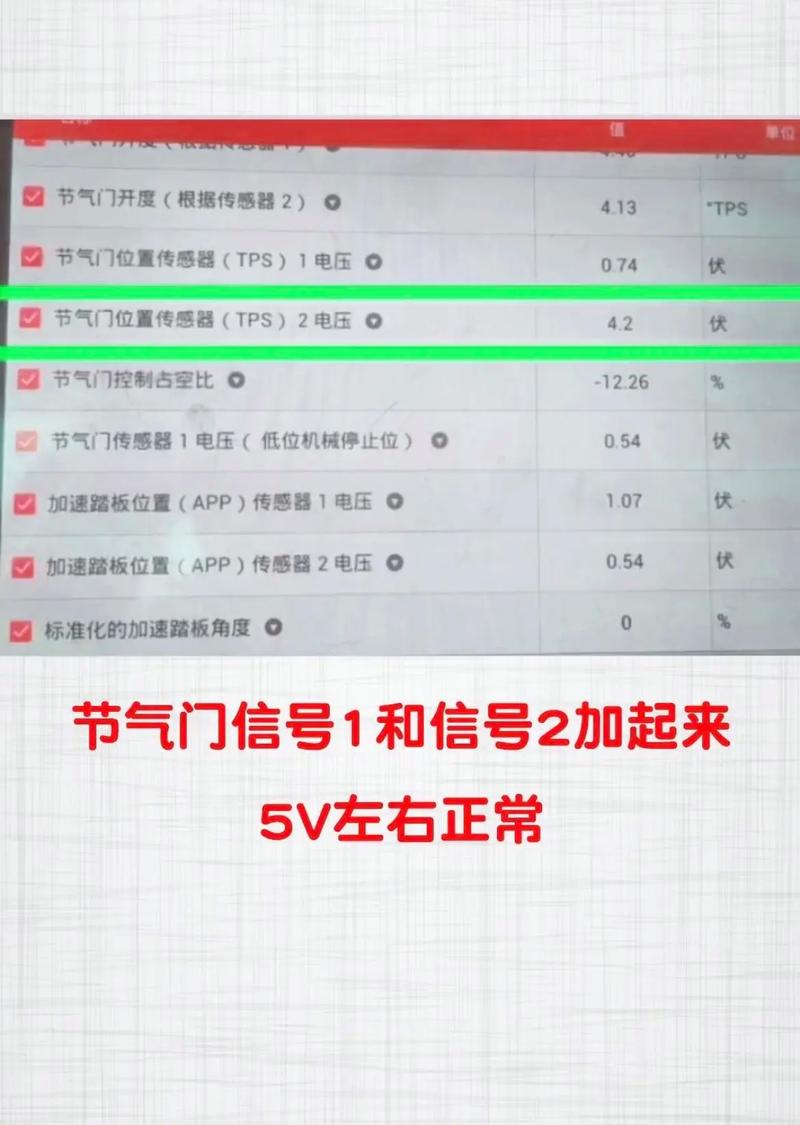 汽修厂诊断仪读节气门数据流实拍