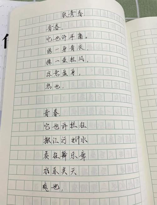 中学生作文本上半首手绘铅笔诗
