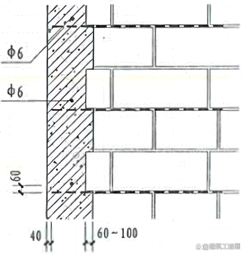 空心砖砌体拉结筋设置施工图