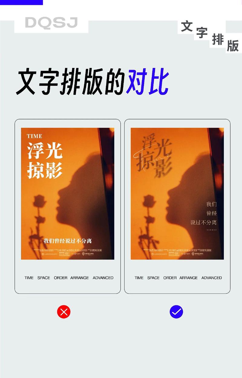 新手错误海报制作对比图