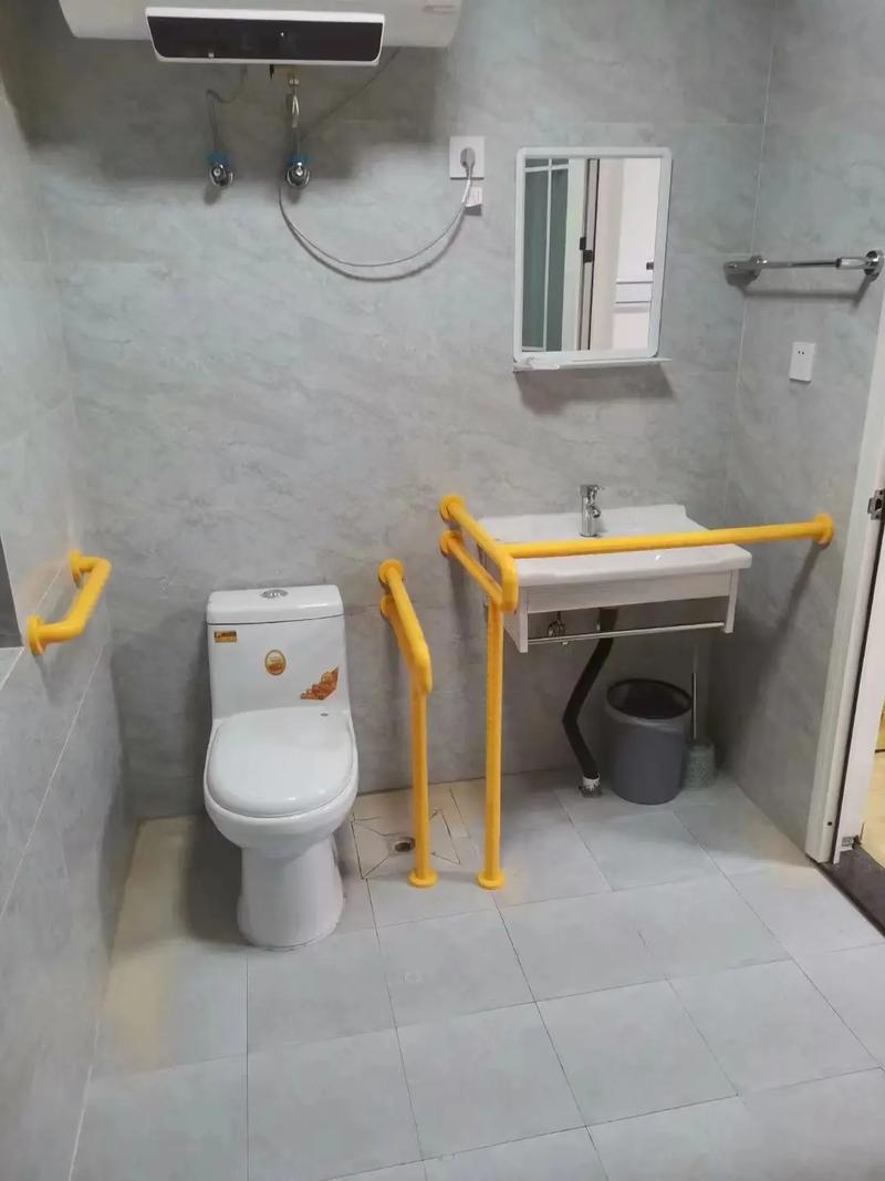 温馨老人房防滑地面和扶手