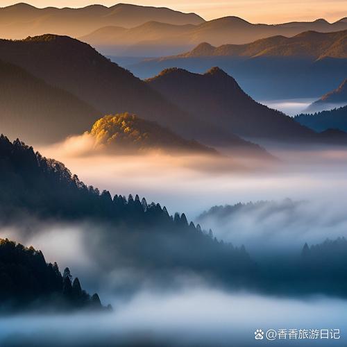 南漳板桥雲峰山居山间晨雾