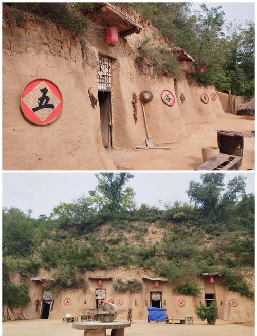山西吕梁王营庄窑洞上午九点斜射进窑的日光