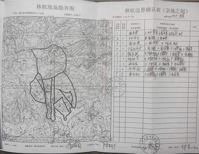 多层转包林地保护区划权属标注图