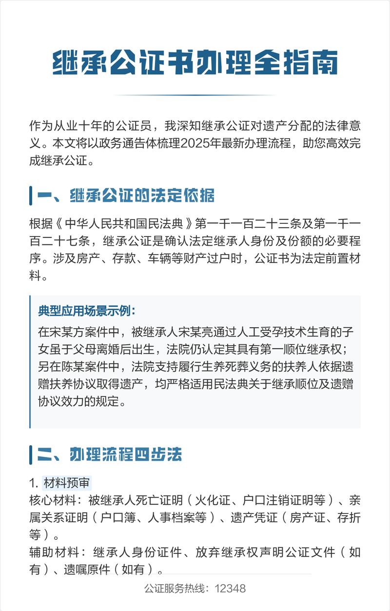 遗产继承公证办理流程,房产继承
