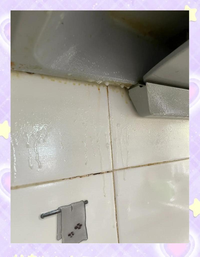白醋清洁厨房瓷砖老油垢实拍