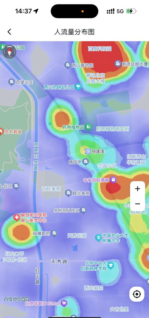 旅游用户地理位置搜索需求热力图