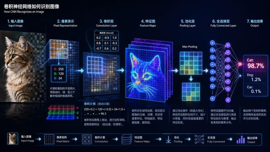 卷积神经网络识别猫的特征概率热力图