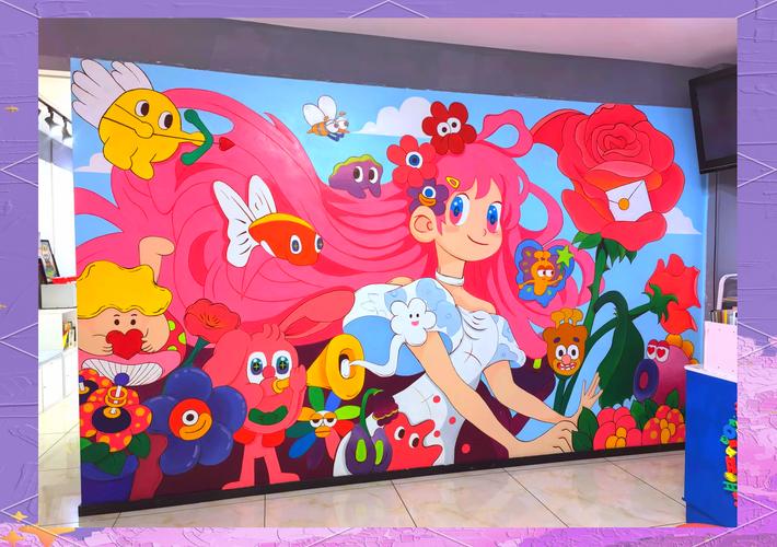 个人画室墙面悬挂临摹油画作品