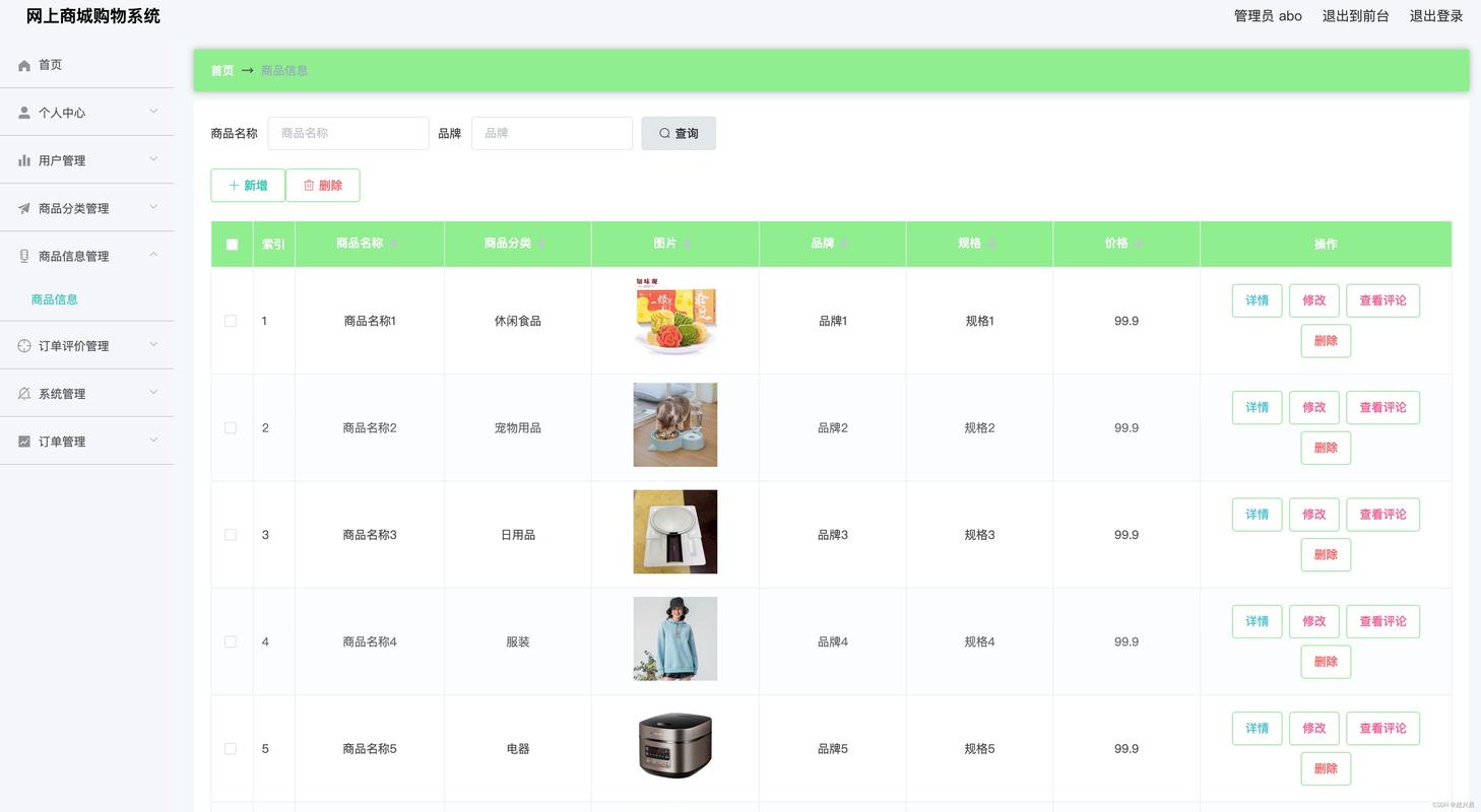 线下零售扫码购用户数据后台界面