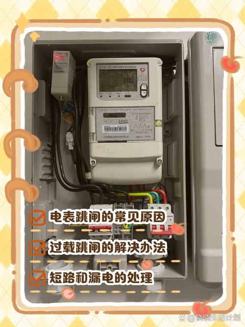 手机拍摄家中停水停电的智能电表显示跳闸界面