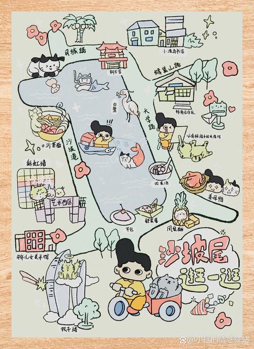 厦门山海观民宿房东手绘美食地图