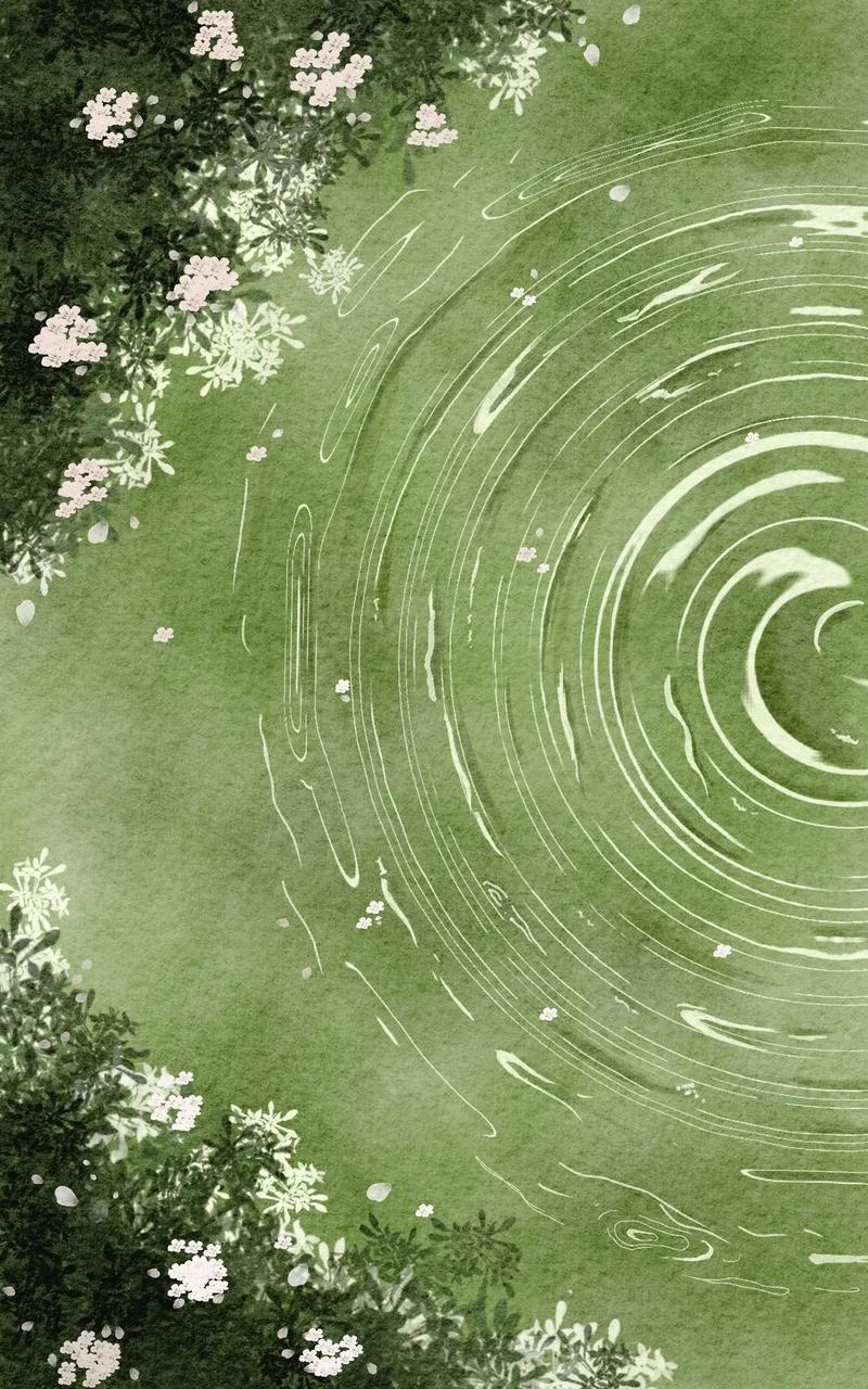 孩子手拿画笔抬头解释他画中的绿色天空