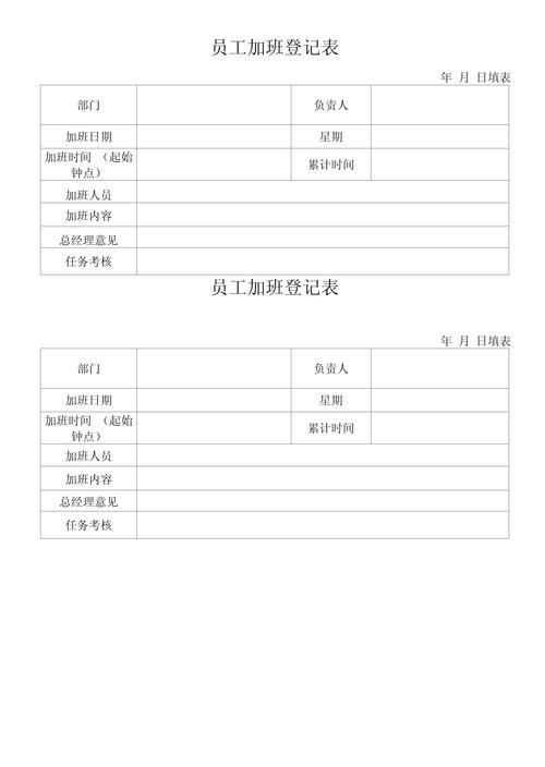 企业员工加班填项目管理工具表格的真实场景