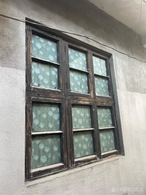 杭州老城区民国建筑原物木格窗实拍