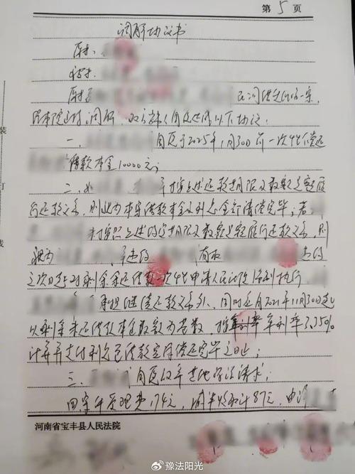 基层法院民事调解捡拾失物纠纷的手写记录