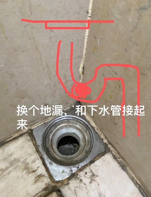 卫生间地漏与下水管接口密封不合格示意图