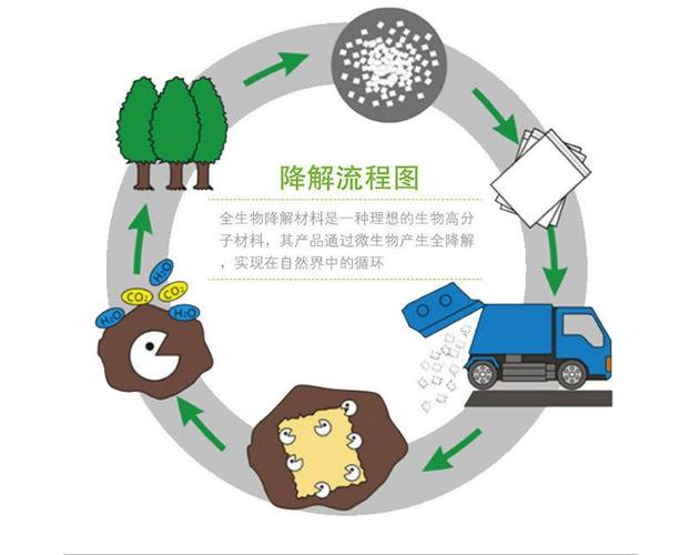 新型可降解塑料在海洋环境中的降解过程示意图
