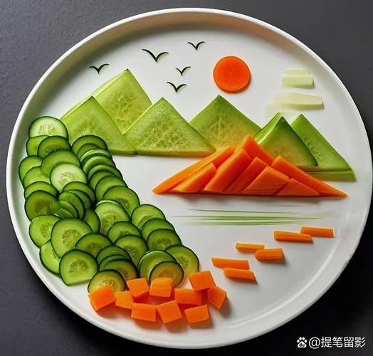 烤蔬菜混合拼盘摆盘技巧