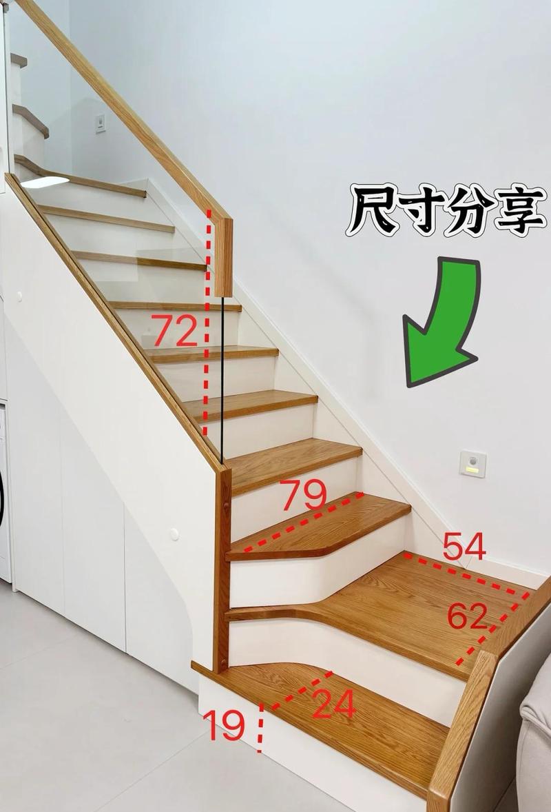 复式装修楼梯洞口尺寸测量示意图