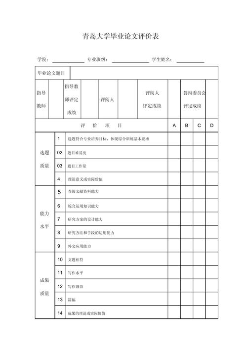 学术论文引用来源质量评估核对表