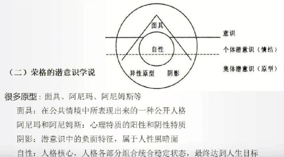荣格人格面具理论图解对比真实自我